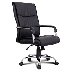 Офисное кресло BRABIX "Space EX-508", экокожа, хром, черное, 530860 в Артеме - предосмотр 3