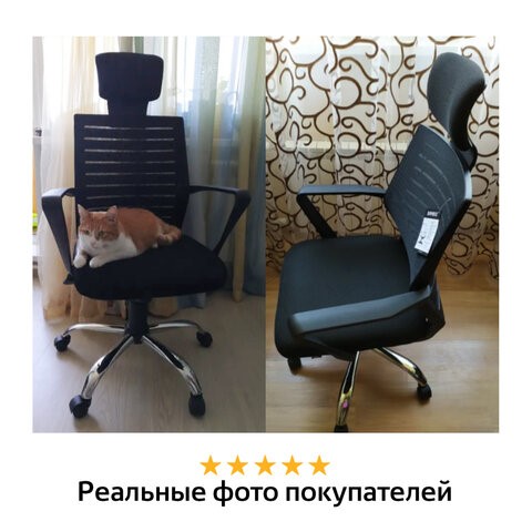 Кресло офисное Brabix Victory MG-016 (подголовник, хром, черное) 531924 во Владивостоке - изображение 16