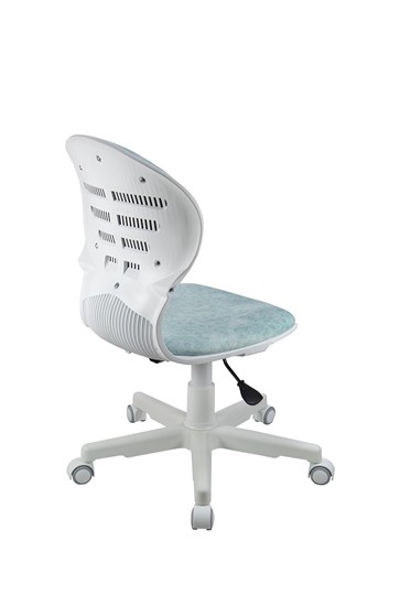 Кресло компьютерное Chair 1139 FW PL White, Голубой в Находке - изображение 3