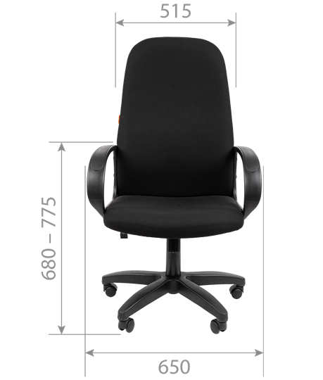 Кресло CHAIRMAN 279T, ткань Т-08 черный в Артеме - изображение 3