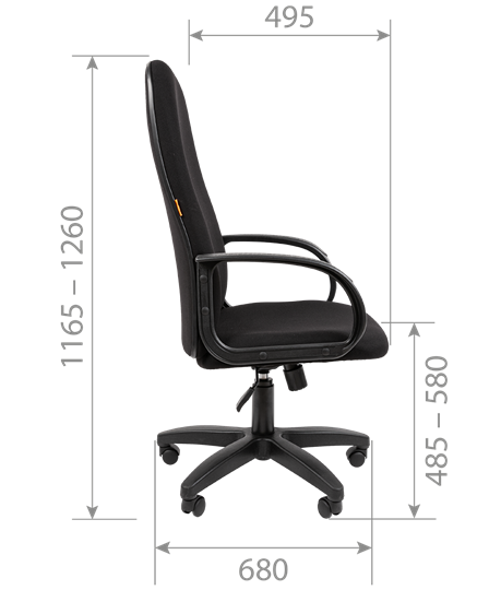 Кресло CHAIRMAN 279T, ткань Т-08 черный в Артеме - изображение 4