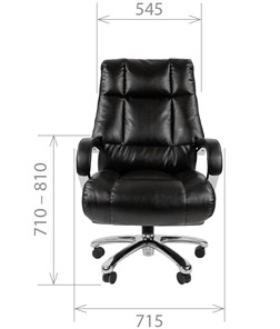 Кресло офисное CHAIRMAN 405 экокожа черная в Артеме - предосмотр 3