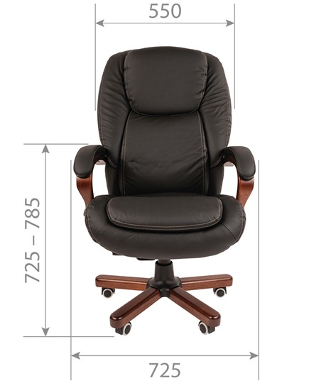 Кресло офисное CHAIRMAN 408 кожа черная в Находке - изображение 1