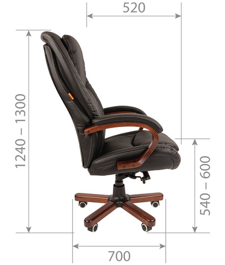 Кресло офисное CHAIRMAN 408 кожа черная в Находке - изображение 2