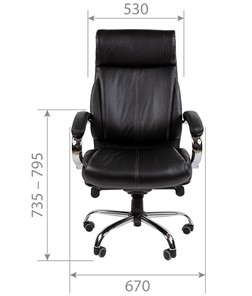 Офисное кресло CHAIRMAN 423 Экокожа черная в Артеме - предосмотр 3