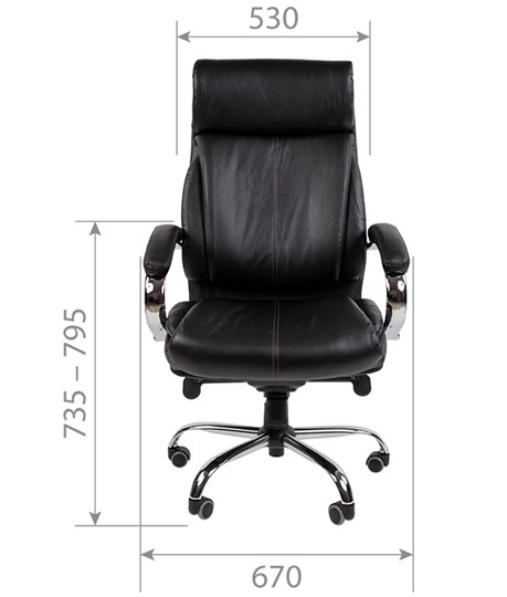 Офисное кресло CHAIRMAN 423 Экокожа черная в Артеме - изображение 3
