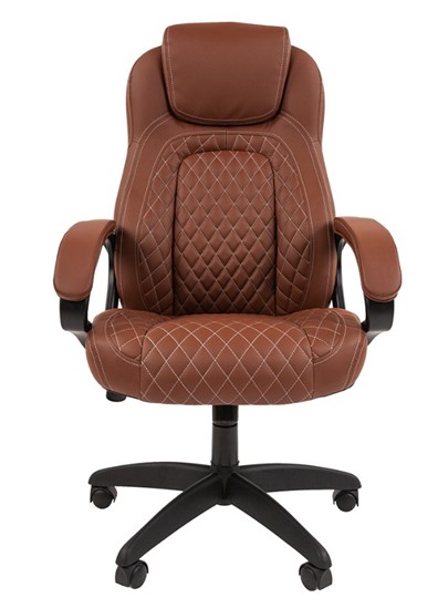 Кресло офисное CHAIRMAN 432, экокожа, цвет коричневый в Артеме - изображение 2