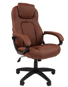 Кресло офисное CHAIRMAN 432, экокожа, цвет коричневый в Артеме - предосмотр 1