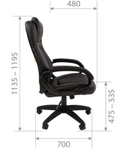 Кресло офисное CHAIRMAN 432, экокожа, цвет коричневый в Артеме - предосмотр 6