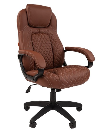 Кресло офисное CHAIRMAN 432, экокожа, цвет коричневый в Артеме - изображение 1