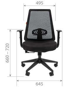 Компьютерное кресло CHAIRMAN 535 LT Сетчатый акрил черный / Полиэстер черный в Артеме - предосмотр 4