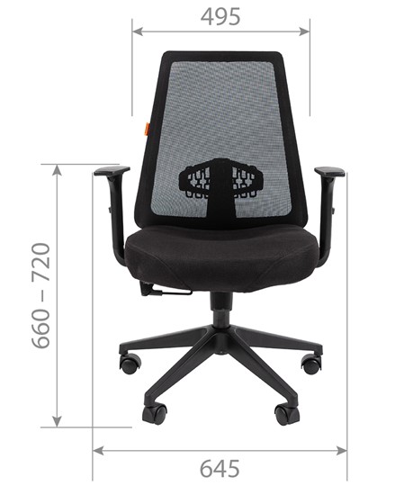 Компьютерное кресло CHAIRMAN 535 LT Сетчатый акрил черный / Полиэстер черный в Артеме - изображение 4