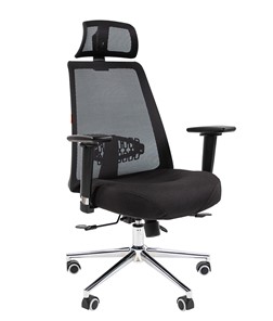 Кресло компьютерное CHAIRMAN 535 LUX сетчатый акрил черный / полиэстер черный в Артеме - предосмотр