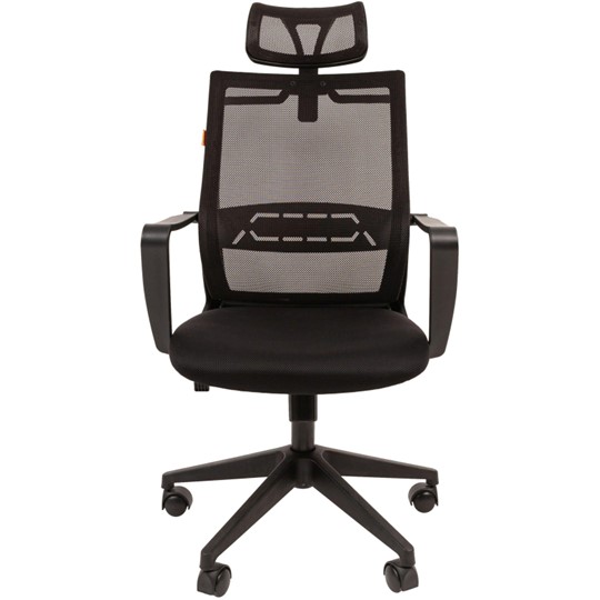 Кресло компьютерное CHAIRMAN 545 сетка/ткань черный в Артеме - изображение 1