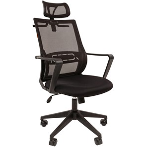 Кресло компьютерное CHAIRMAN 545 сетка/ткань черный в Артеме - предосмотр