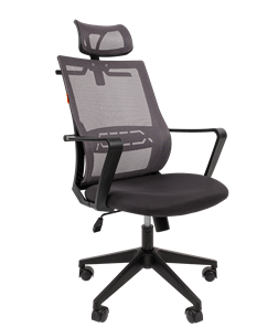 Кресло компьютерное CHAIRMAN 545 сетка/ткань серый в Находке