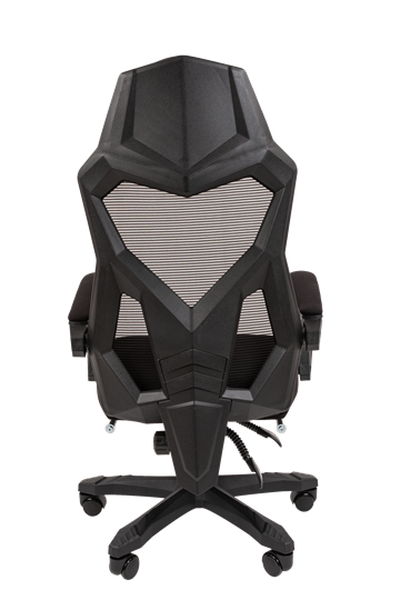 Кресло CHAIRMAN 571 с подставкой для ног , Сетчатый акрил черный / Полиэстер черный во Владивостоке - изображение 4
