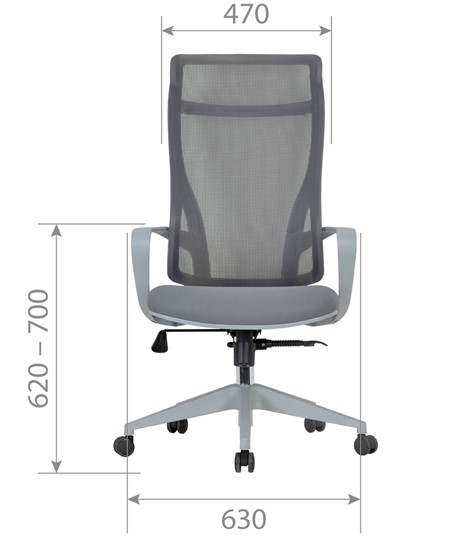 Компьютерное кресло CHAIRMAN 577, сетчатый акрил серый / полиэстер серый в Артеме - изображение 4