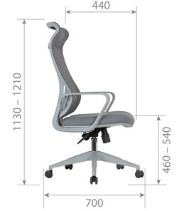 Компьютерное кресло CHAIRMAN 577, сетчатый акрил серый / полиэстер серый в Артеме - предосмотр 5