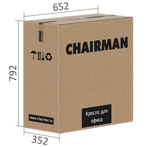 Кресло офисное CHAIRMAN 600 LT экокожа черная в Артеме - предосмотр 3