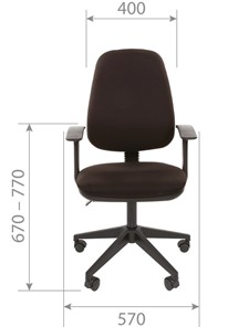 Офисное кресло CHAIRMAN 661 Ткань стандарт 15-21 черная в Находке - предосмотр 3