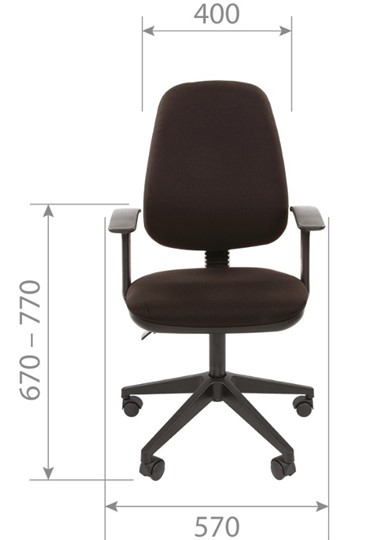 Офисное кресло CHAIRMAN 661 Ткань стандарт 15-21 черная в Находке - изображение 3