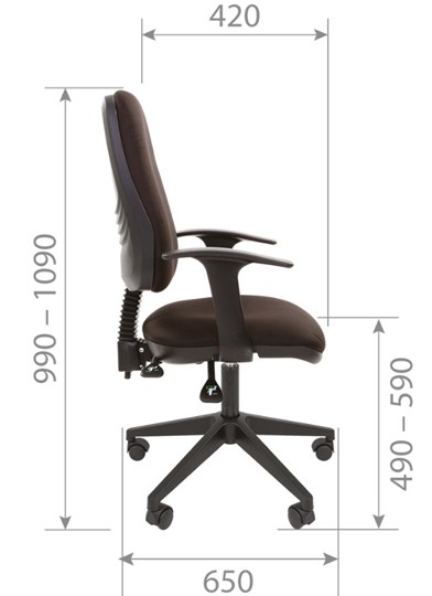 Офисное кресло CHAIRMAN 661 Ткань стандарт 15-21 черная во Владивостоке - изображение 4