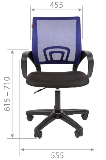 Офисное кресло CHAIRMAN 696 black LT, оранжевый в Артеме - изображение 1
