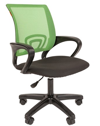 Офисное кресло CHAIRMAN 696 black LT, зеленое в Артеме - изображение