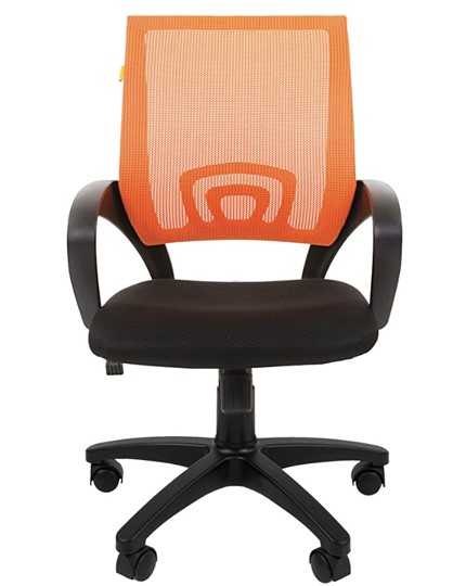 Офисное кресло CHAIRMAN 696 black Сетчатый акрил DW66 оранжевый во Владивостоке - изображение 4
