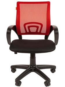 Кресло офисное CHAIRMAN 696 black Сетчатый акрил DW69 красный в Находке - предосмотр 4