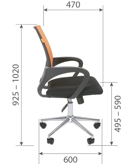 Офисное кресло CHAIRMAN 696 CHROME Сетка TW-04 (серый) в Уссурийске - изображение 4