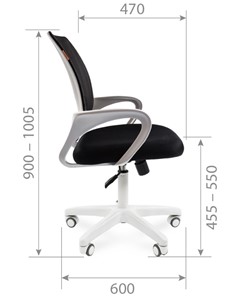 Офисное кресло CHAIRMAN 696 white, ткань, цвет оранжевый в Артеме - предосмотр 2