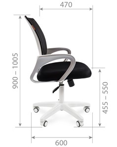 Офисное кресло CHAIRMAN 696 white, tw12-tw04 серый во Владивостоке - предосмотр 2