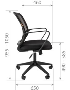 Офисное кресло CHAIRMAN 698 black TW-69, ткань, цвет красный во Владивостоке - предосмотр 2