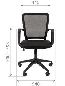 Офисное кресло CHAIRMAN 698 black TW-69, ткань, цвет красный во Владивостоке - предосмотр 1