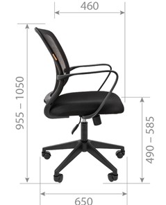 Компьютерное кресло CHAIRMAN 698 black TW, ткань, цвет серый в Артеме - предосмотр 2