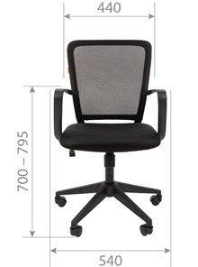 Компьютерное кресло CHAIRMAN 698 black TW, ткань, цвет серый в Артеме - предосмотр 1