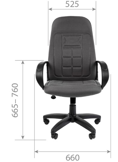 Кресло CHAIRMAN 727 ткань ст., цвет черный в Артеме - изображение 5