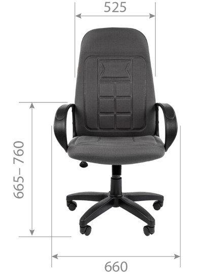 Компьютерное кресло CHAIRMAN 727 ткань ст., цвет серый в Артеме - изображение 3