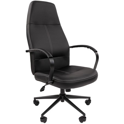 Кресло компьютерное CHAIRMAN 940 Экокожа черная в Артеме - изображение