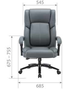 Офисное кресло CHAIRMAN CH415 эко кожа серая в Артеме - предосмотр 3