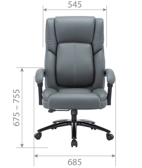 Офисное кресло CHAIRMAN CH415 эко кожа серая в Находке - изображение 3