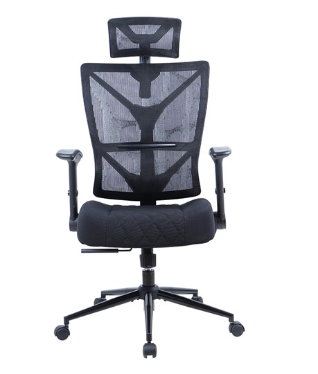 Кресло офисное CHAIRMAN CH566 сетчатый акрил черный / полиэстер черный в Артеме - изображение 1