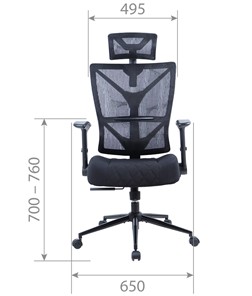 Кресло офисное CHAIRMAN CH566 сетчатый акрил черный / полиэстер черный в Артеме - предосмотр 4