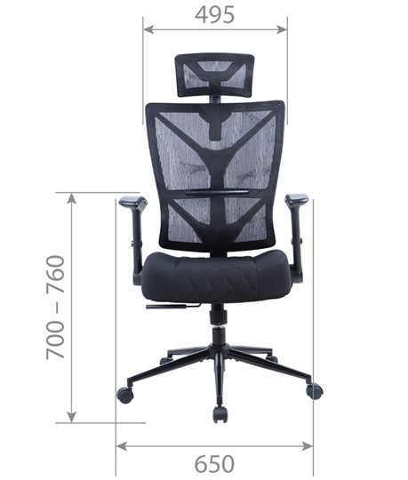 Кресло офисное CHAIRMAN CH566 сетчатый акрил черный / полиэстер черный в Артеме - изображение 4