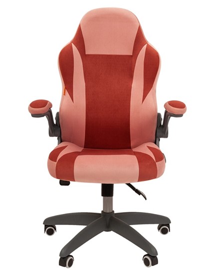 Кресло компьютерное CHAIRMAN Game 55 цвет TW розовый/бордо в Артеме - изображение 1