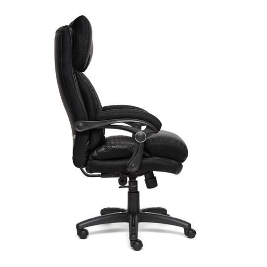 Кресло офисное CHIEF кож/зам/ткань, черный/черный стеганный/черный, 36-6/36-6/11 арт.12851 в Артеме - изображение 1