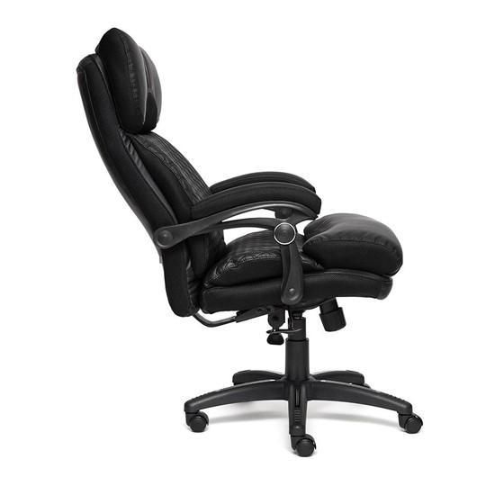 Кресло офисное CHIEF кож/зам/ткань, черный/черный стеганный/черный, 36-6/36-6/11 арт.12851 в Артеме - изображение 15