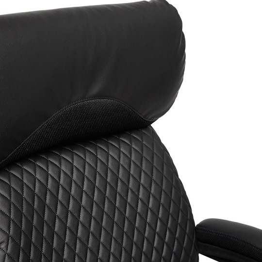 Кресло офисное CHIEF кож/зам/ткань, черный/черный стеганный/черный, 36-6/36-6/11 арт.12851 в Артеме - изображение 8